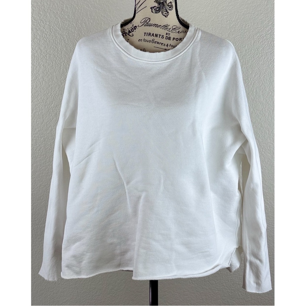 Frank & Eileen Tee Lab White 100% Cotton Crewneck Sweatshirt, size XS - Picture 1 of 11
